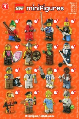 Building Instructions - LEGO - Minifigures - 8804 - LEGO® Minifigures, Series 4: Page 1