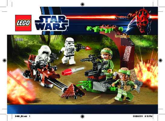 Building Instructions - LEGO - 9489 - Endor™ Rebel Trooper™ & Imperial Trooper: Page 1