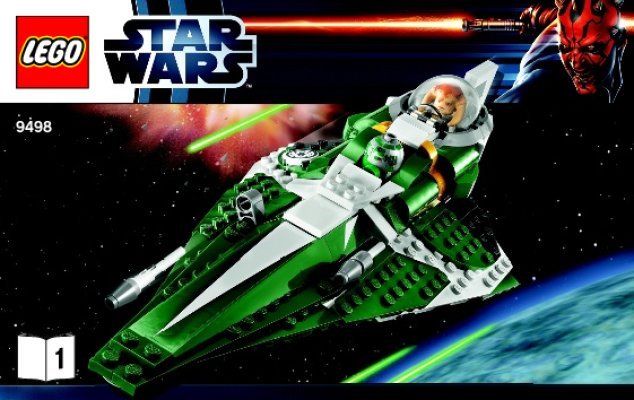 Building Instructions - LEGO - 9498 - Saesee Tiin's Jedi Starfighter™: Page 1