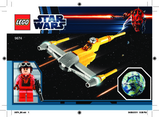 Building Instructions - LEGO - 9674 - Naboo Starfighter™ & Naboo™: Page 1