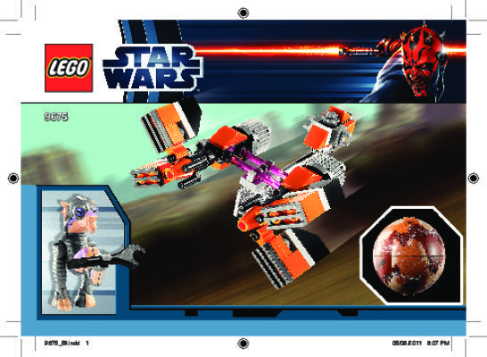 Building Instructions - LEGO - 9675 - Sebulba's Podracer™ & Tatooine™: Page 1