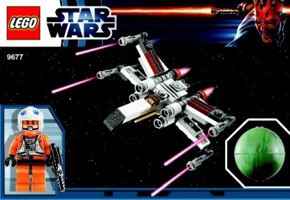 Building Instructions - LEGO - 9677 - X-wing Starfighter™ & Yavin 4™: Page 1