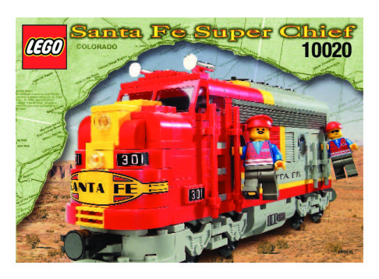 Building Instructions - LEGO - 10020 - Santa Fe Locomotive: Page 1