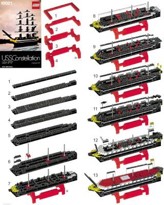 Building Instructions - LEGO - 10021 - USS Constellation (398): Page 1