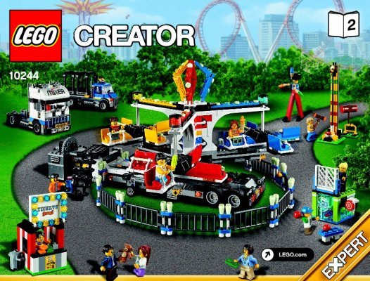 Building Instructions LEGO Creator 10244 Fairground Mixer