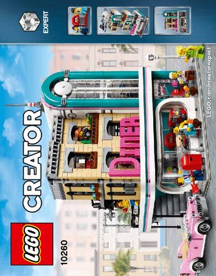 Building Instructions - LEGO - Creator Expert - 10260 - Downtown Diner: Page 1