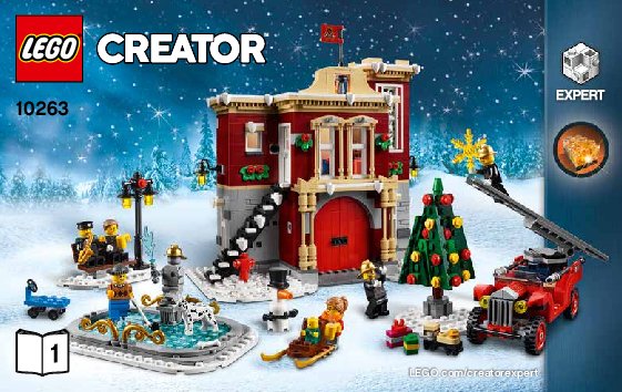 Building Instructions - LEGO - 10263 - Winter Village Fire Station: Page 1