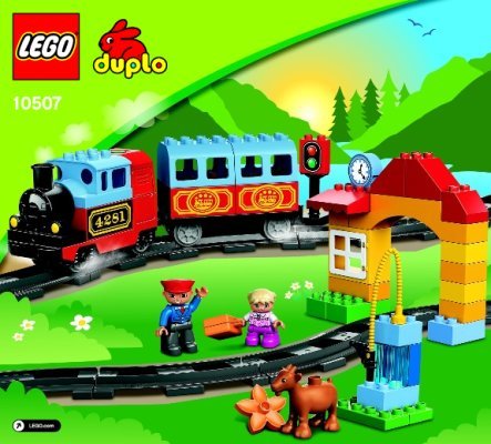 Building Instructions - LEGO - DUPLO - 10507 - My First Train Set: Page 1