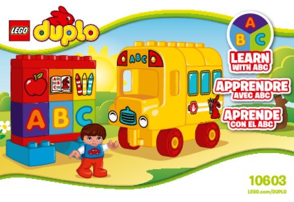 Building Instructions - LEGO - DUPLO - 10603 - My First Bus: Page 1