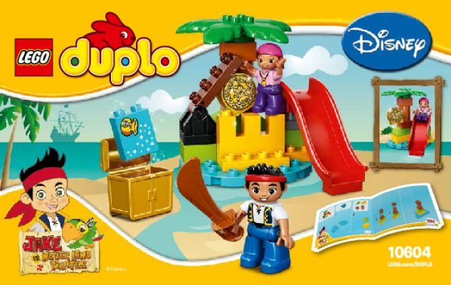 Building Instructions - LEGO - DUPLO - 10604 - Jake and the Never Land Pirates Treasure Island: Page 1