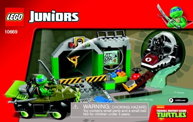 Building Instructions - LEGO - Juniors - 10669 - Turtle Lair: Page 1