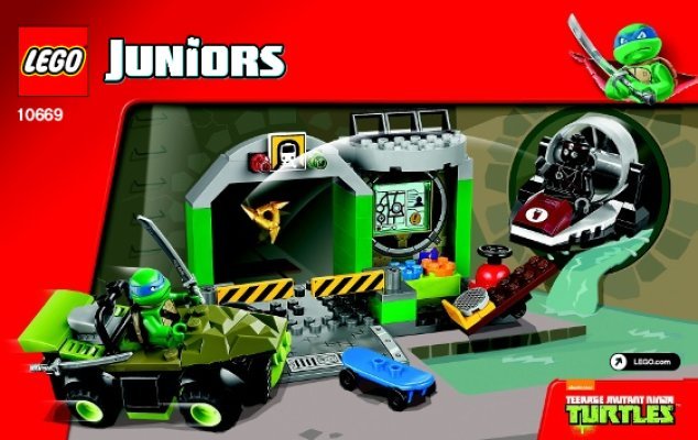 Building Instructions - LEGO - Juniors - 10669 - Turtle Lair: Page 1