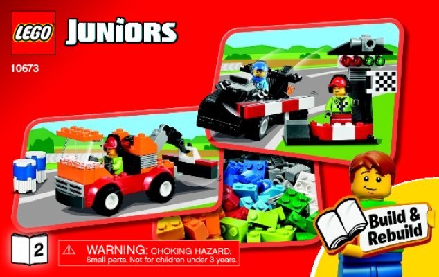 Building Instructions - LEGO - Juniors - 10673 - Race Car Rally: Page 1