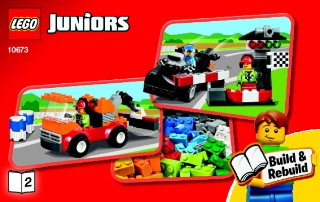 Building Instructions - LEGO - Juniors - 10673 - Race Car Rally: Page 1