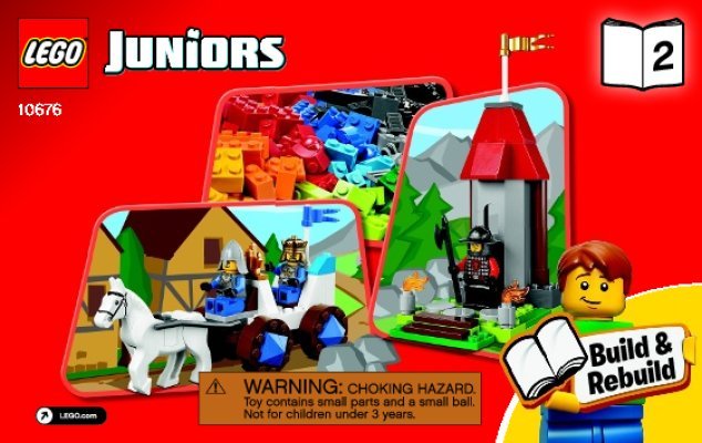 Building Instructions - LEGO - Juniors - 10676 - Knights' Castle: Page 1