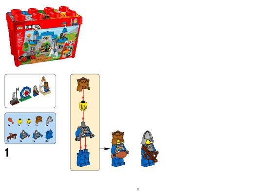 Building Instructions - LEGO - Juniors - 10676 - Knights' Castle: Page 1