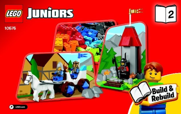 Building Instructions - LEGO - Juniors - 10676 - Knights' Castle: Page 1