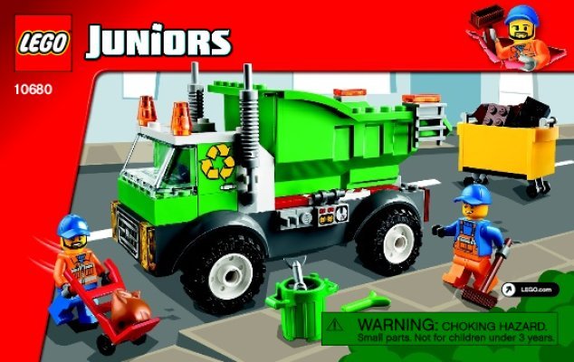 Building Instructions - LEGO - Juniors - 10680 - Garbage Truck: Page 1