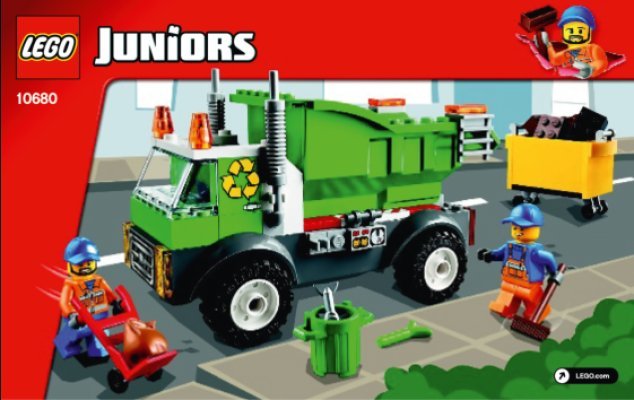 Building Instructions - LEGO - Juniors - 10680 - Garbage Truck: Page 1