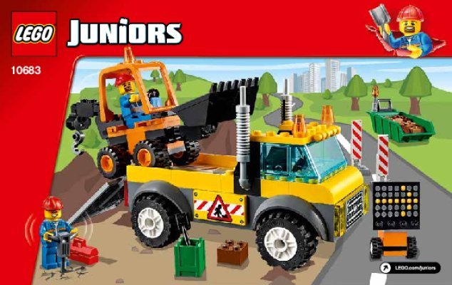 Building Instructions - LEGO - Juniors - 10683 - Road Work Truck: Page 1