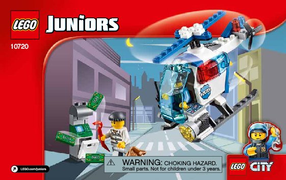 Building Instructions - LEGO - Juniors - 10720 - Police Helicopter Chase: Page 1