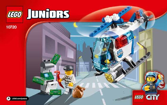 Building Instructions - LEGO - Juniors - 10720 - Police Helicopter Chase: Page 1