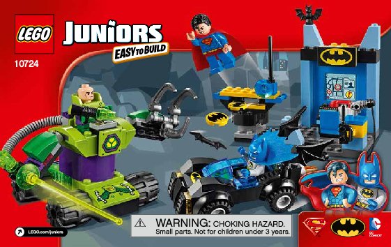 Building Instructions - LEGO - Juniors - 10724 - Batman™ & Superman™ vs. Lex Luthor™: Page 1