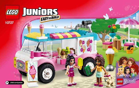 Building Instructions - LEGO - Juniors - 10727 - Emma's Ice Cream Truck: Page 1