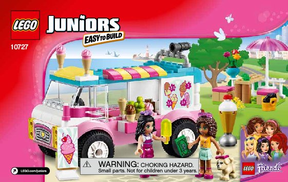 Building Instructions - LEGO - Juniors - 10727 - Emma's Ice Cream Truck: Page 1