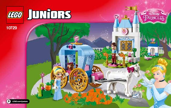 Building Instructions - LEGO - Juniors - 10729 - Cinderella’s Carriage: Page 1