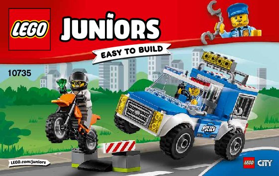 Building Instructions - LEGO - Juniors - 10735 - Police Truck Chase: Page 1