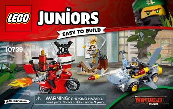 Building Instructions - LEGO - Juniors - 10739 - Shark Attack: Page 1