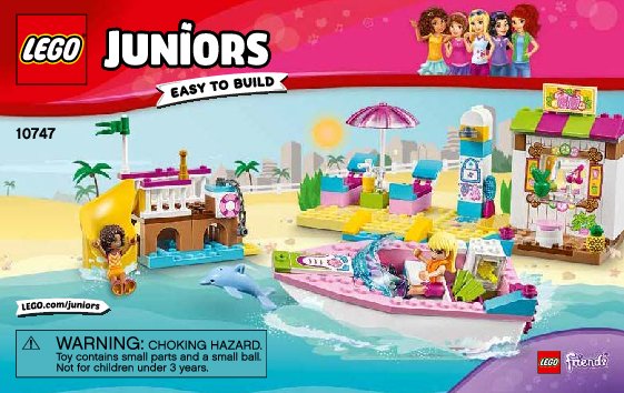 Building Instructions - LEGO - Juniors - 10747 - Andrea & Stephanie's Beach Holiday: Page 1