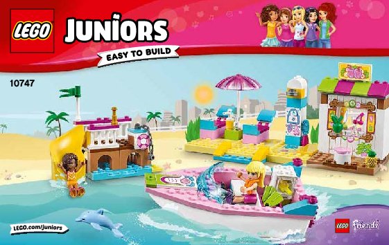 Building Instructions - LEGO - Juniors - 10747 - Andrea & Stephanie's Beach Holiday: Page 1