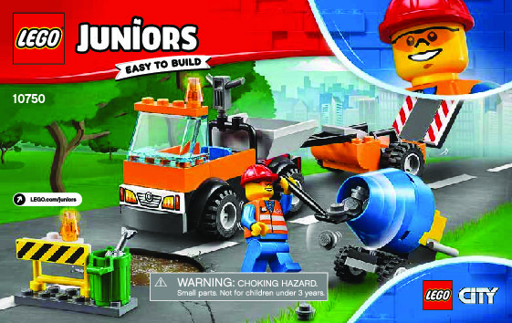 Building Instructions - LEGO - Juniors - 10750 - Road Repair Truck: Page 1