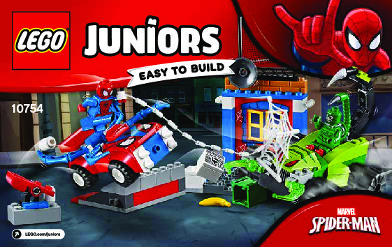 Building Instructions - LEGO - Juniors - 10754 - Spider-Man vs. Scorpion Street Showdown: Page 1