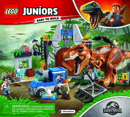 Building Instructions - LEGO - Juniors - 10758 - T. rex Breakout: Page 1