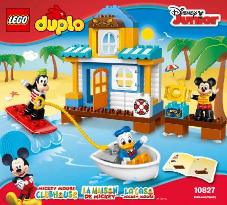 Building Instructions - LEGO - DUPLO - 10827 - Mickey & Friends Beach House: Page 1