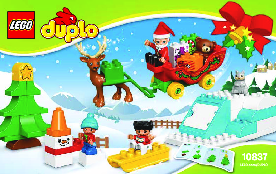 Building Instructions - LEGO - DUPLO - 10837 - Santa's Winter Holiday: Page 1