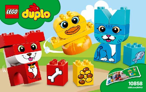 Building Instructions - LEGO - DUPLO - 10858 - My First Puzzle Pets: Page 1