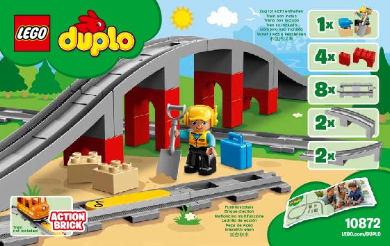 Building Instructions - LEGO - 10872 - Train Bridge and Tracks: Page 1