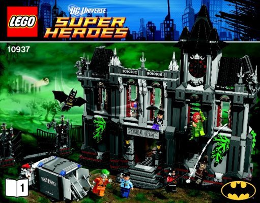 Building Instructions - LEGO - DC Comics Super Heroes - 10937 - Batman™: Arkham Asylum Breakout: Page 1