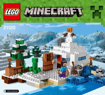 Building Instructions - LEGO - Minecraft - 21120 - The Snow Hideout: Page 1