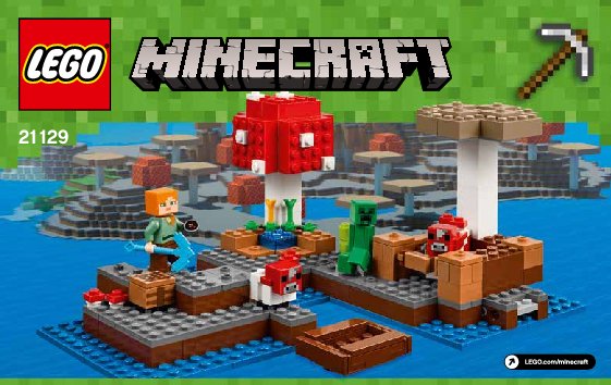 Building Instructions Lego Minecraft The Mushroom Island