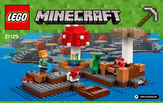 Building Instructions - LEGO - Minecraft - 21129 - The Mushroom Island: Page 1