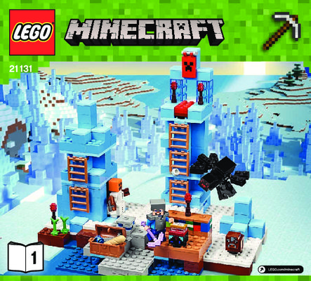 Building Instructions - LEGO - Minecraft - 21131 - The Ice Spikes: Page 1