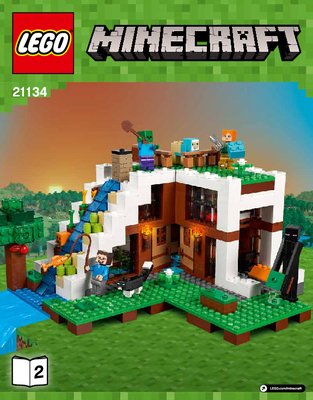 Building Instructions - LEGO - Minecraft - 21134 - The Waterfall Base: Page 1