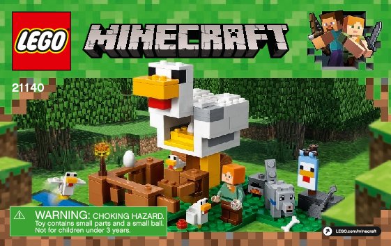 Building Instructions - LEGO - Minecraft - 21140 - The Chicken Coop: Page 1