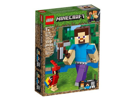 21148 - Minecraft™ Steve BigFig with Parrot