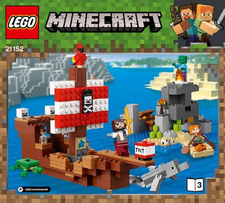 Building Instructions - LEGO - 21152 - The Pirate Ship Adventure: Page 1